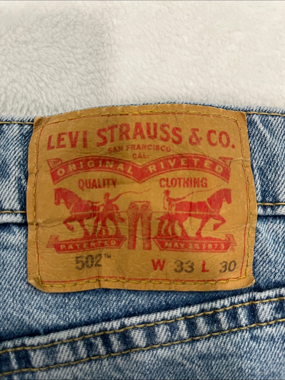 Levi's 502 Relaxed Fit Jeans in Light Blue Denim